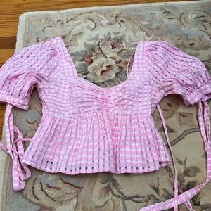 Alter’d State Pink Gingham Top XS